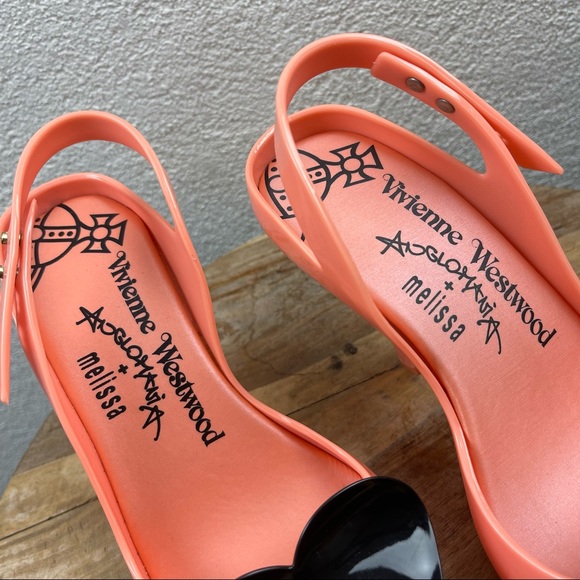 SOLD l Vivienne Westwood Anglomania Novelty Jelly Heart Peep Toe Pinup Heels - Picture 8 of 15